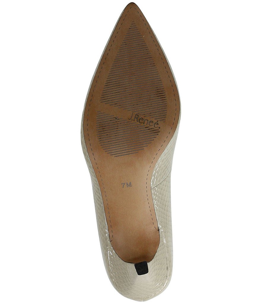 J. Renee Abigaile Patent Embossed Snake Print Pumps