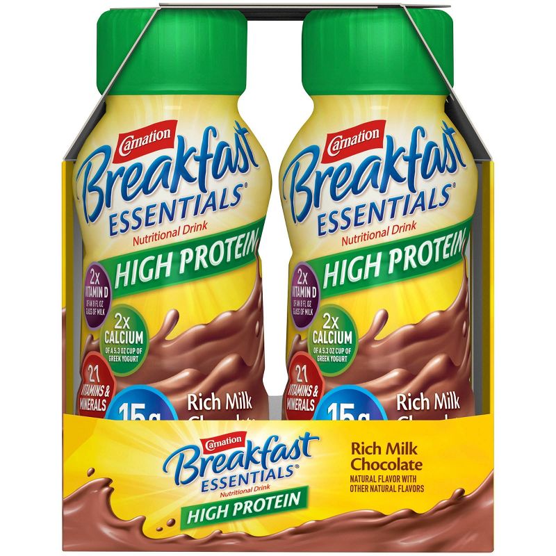 Carnation Breakfast Essentials High Protein Ready to Drink Rich Milk Chocolate - 6ct/48oz