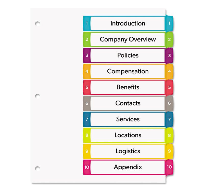 C-Line Sheet Protectors with Index Tabs Clear Tabs 2" 11 x 8 1/2 8/ST 05587
