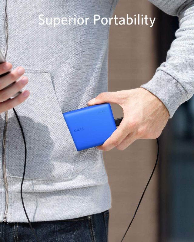 Power Bank, Anker PowerCore 13000 Portable Charger - Compact 13000mAh 2-Port with PowerIQ and VoltageBoost Technology for iPhone, iPad, Samsung Galaxy (Black)