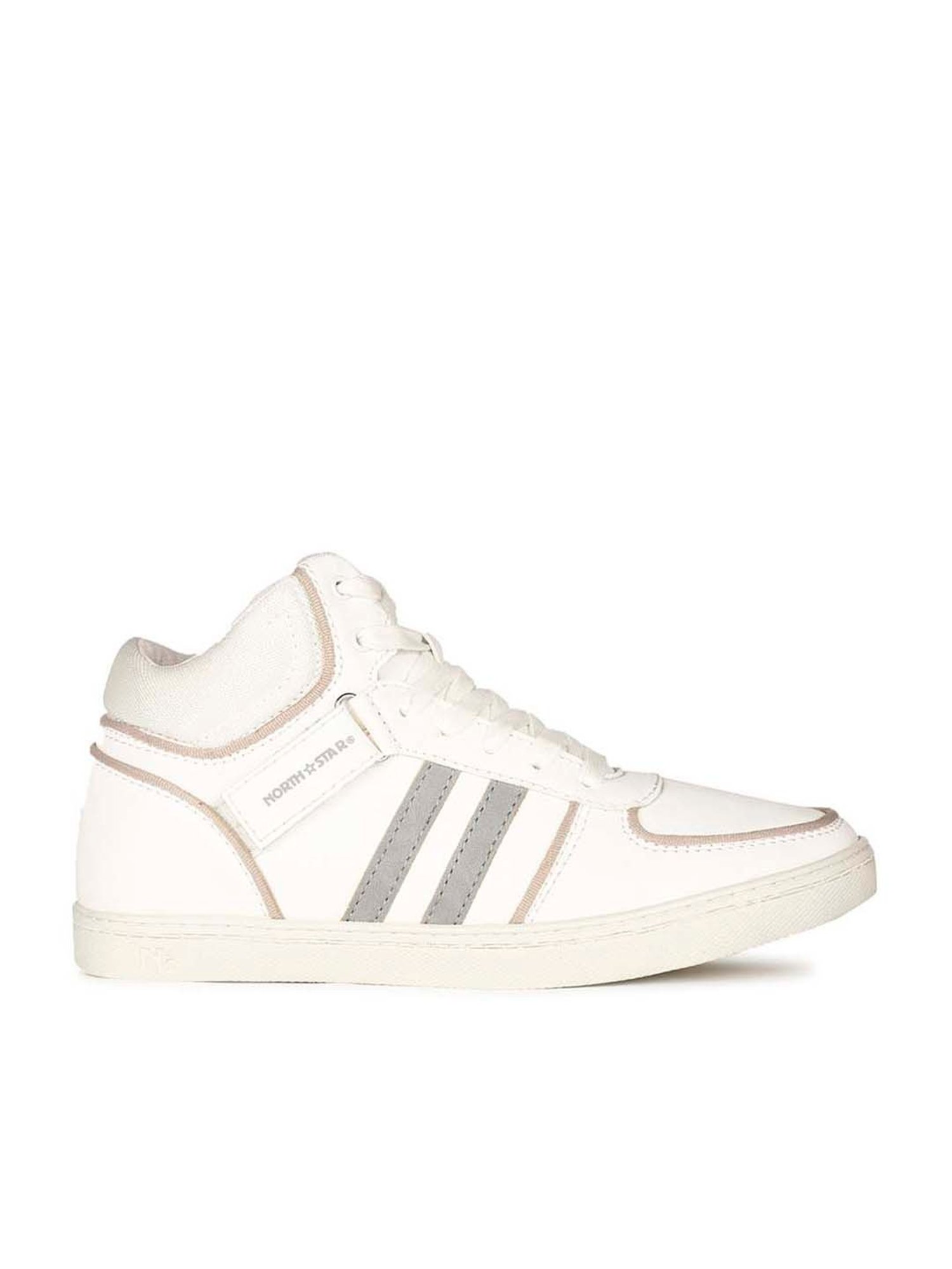 North Star by Bata Men's COMPUS White Ankle High Sneaker