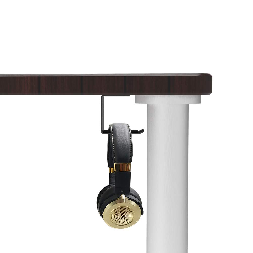 Headset Hook Holder Headphone Hanger, Aigrous Universal PC Gaming Headset Hanger Mount Earphone Stand Under-Desk Earbuds Hook Organizer for Headphone with Strong Adhesive Tape