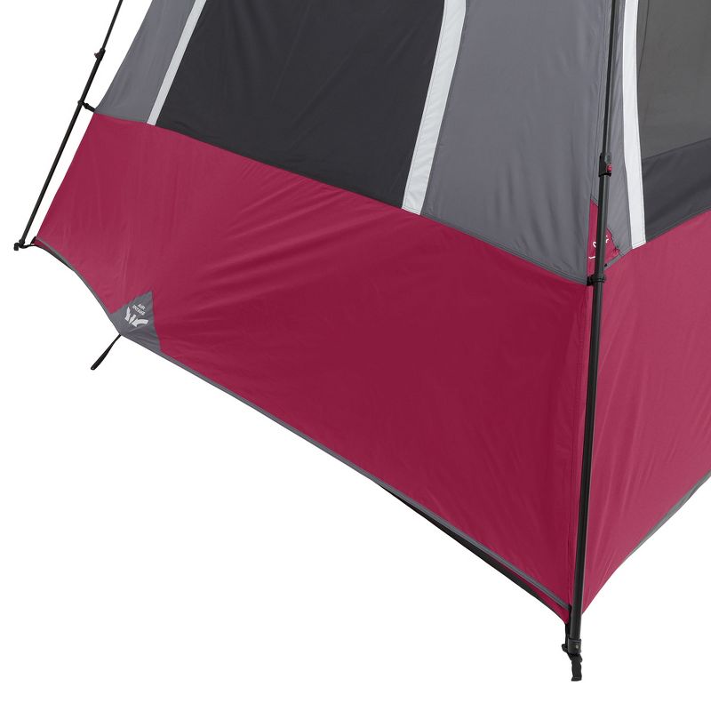 CORE Equipment Family Sized 12 Person 18 x 10 Feet Double Door Instant Cabin Tent with Room Dividers and Storage Pockets, Wine