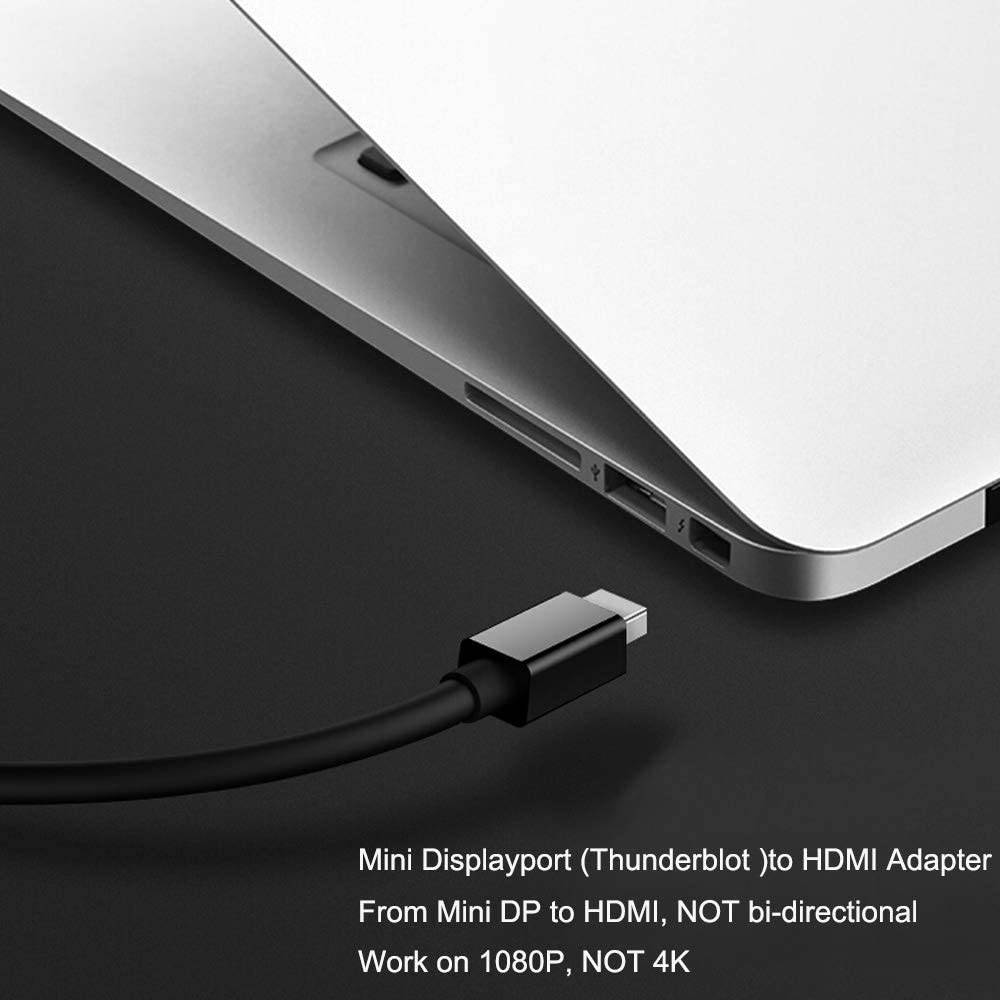 Mini DisplayPort to HDMI Adapter, Thunderblot to HDMI Cable Adapter