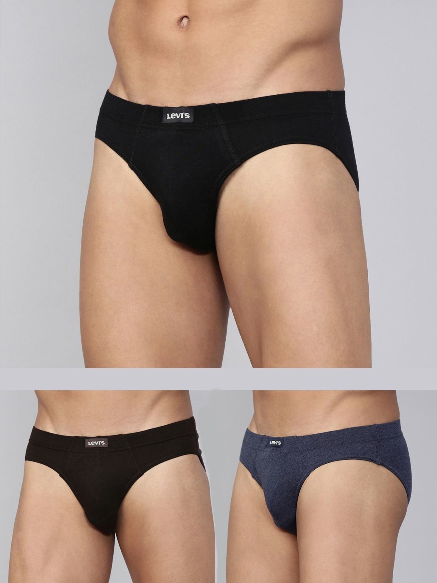 Levi's Multi Cotton Regular Fit Briefs - Pack Of 3
