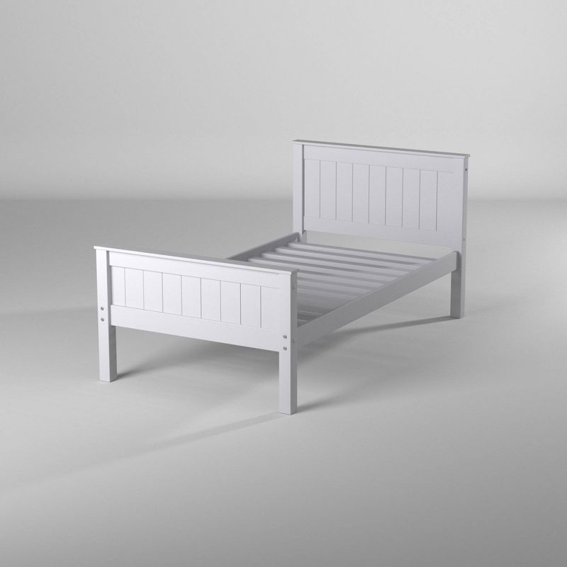 Twin Harmony Wood Platform Bed Dove Gray - Alaterre Furniture