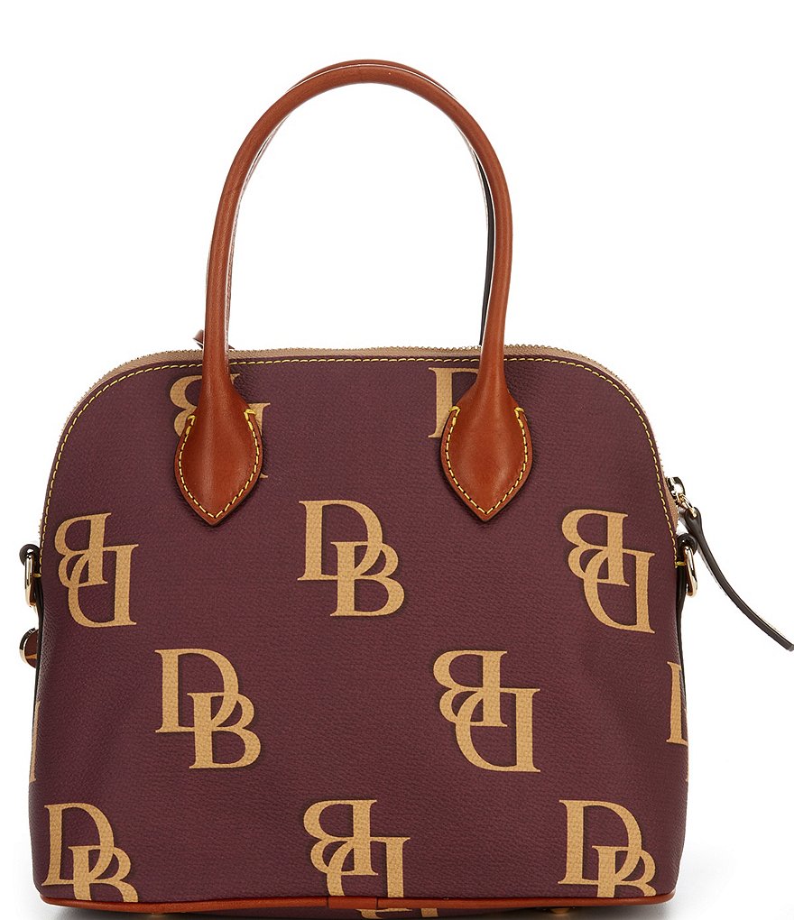 Dooney & Bourke Signature Monogrammed Collection Domed Satchel Bag