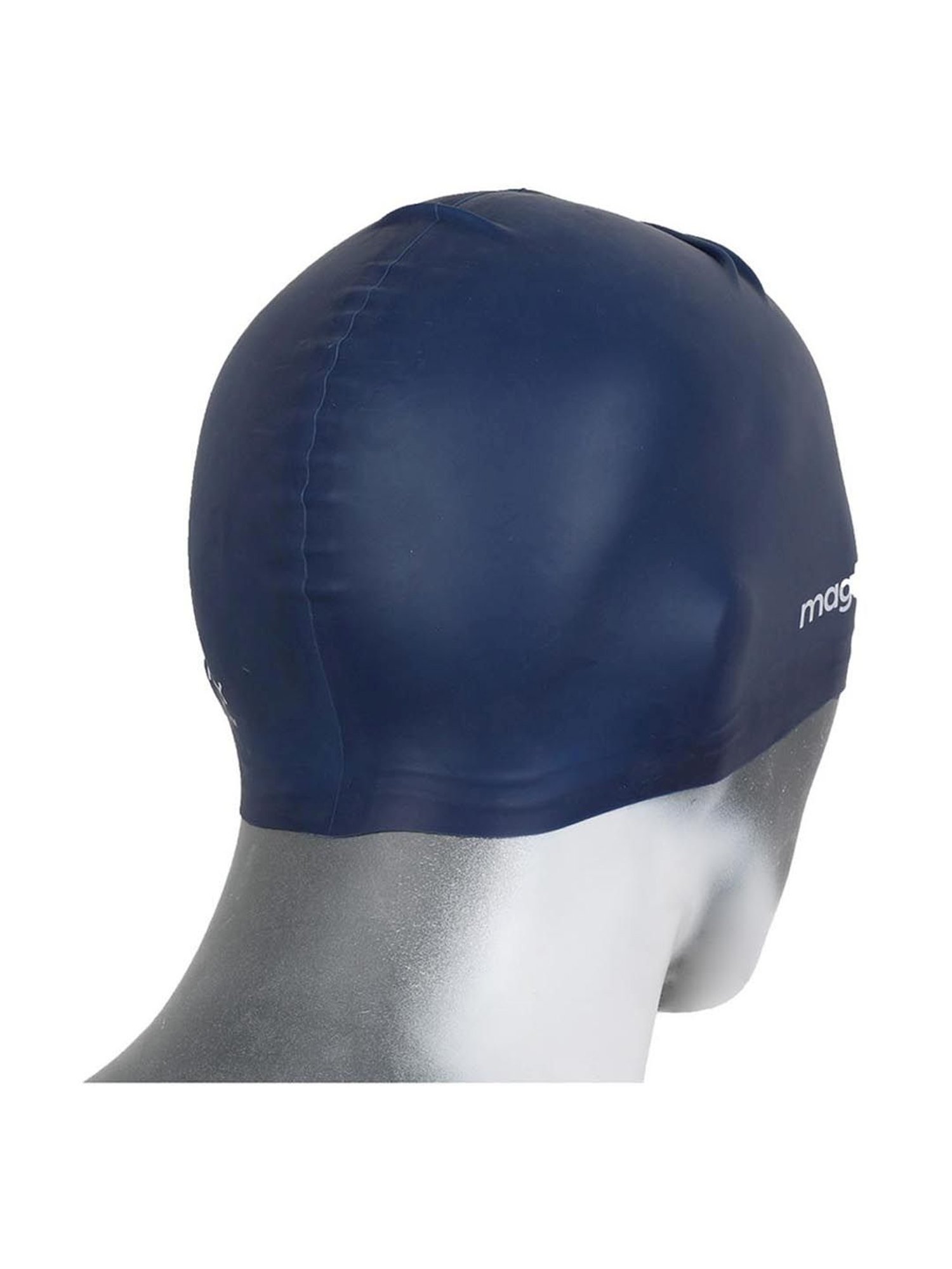 MagFit Blue Plain Silicone Swimming Cap