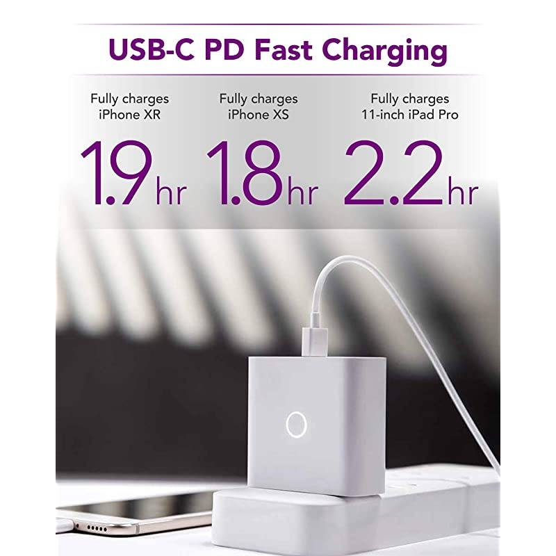 zPower 3Port Travel Charger 45W USBC PD and 18WSplit Dual USBA Wall Charger White Note This is Not a 45W PPS Charger for Galaxy Note10+