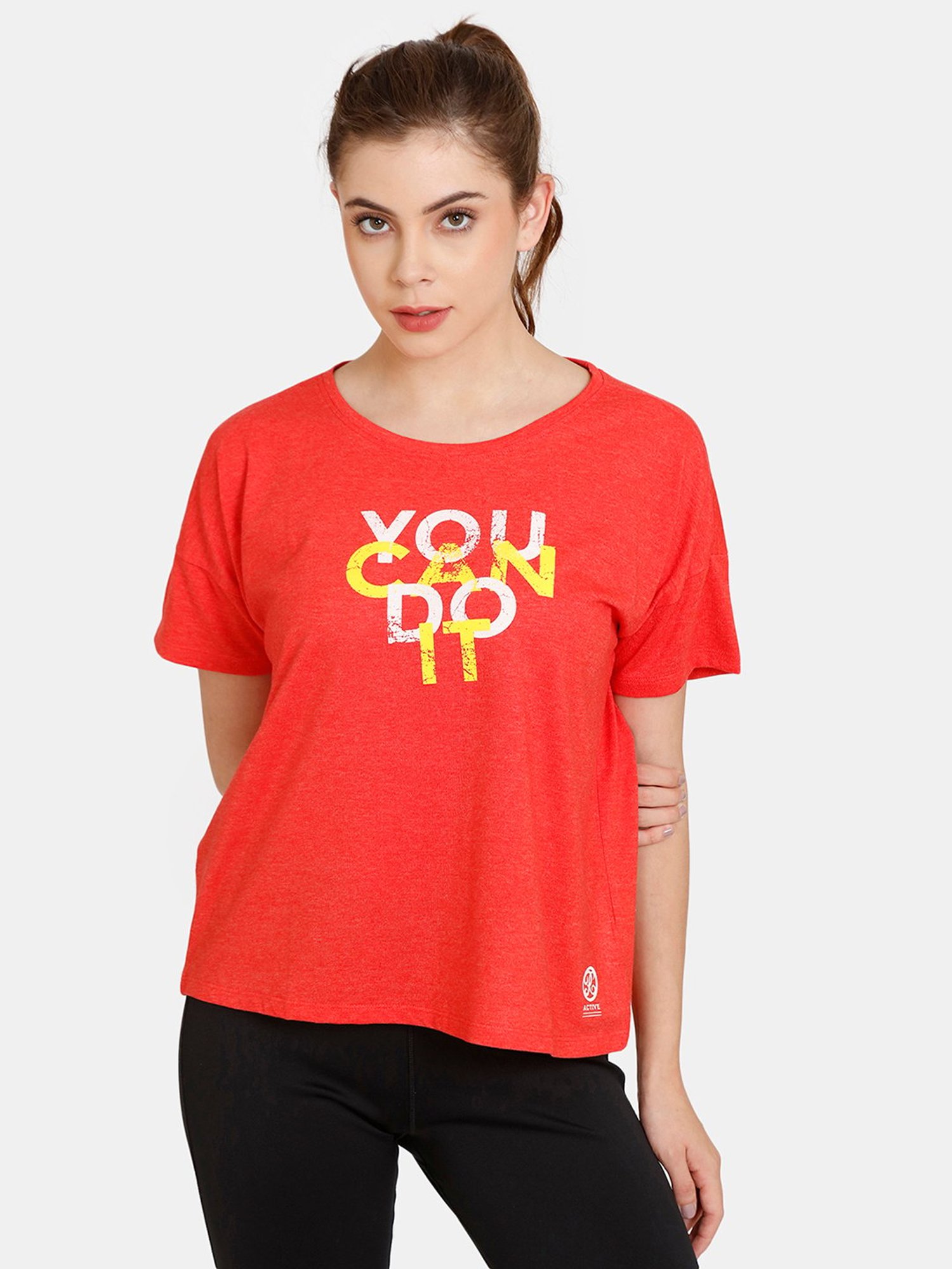 Rosaline by Zivame Red Printed T-Shirt