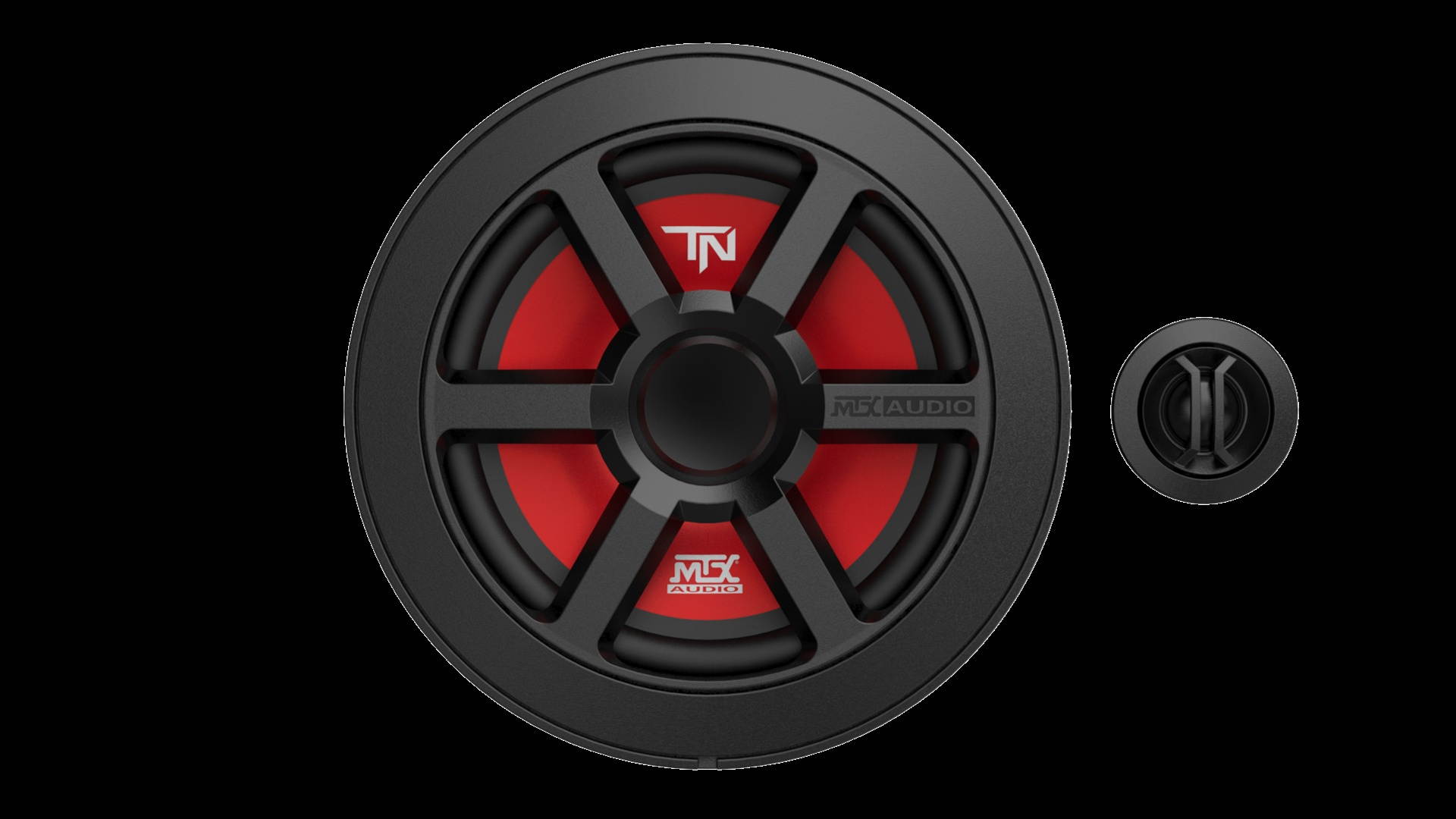 mtx terminator 6.5 inch woofer cone component speaker pair with 45 watt rms
