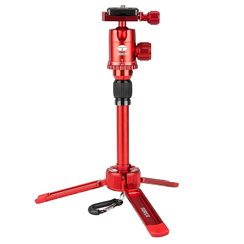 3T35 Table TopHandheld Video Tripod with Ball Head Red