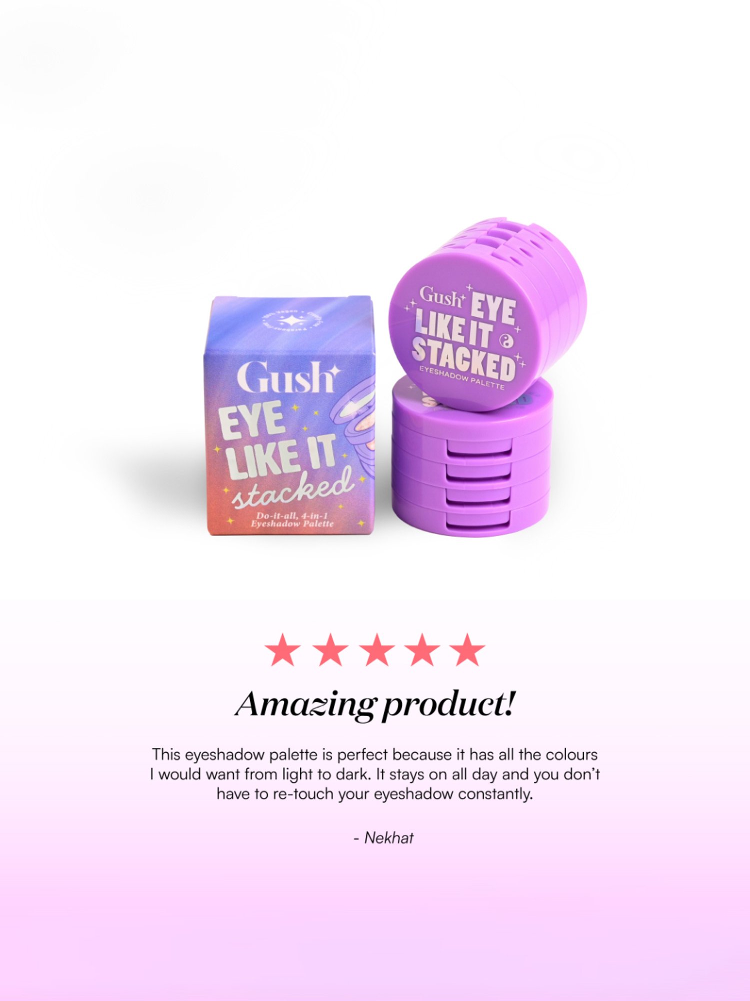 Gush Eye Like It Stacked Eyeshadow Palette K-Pop - 3.6 gm