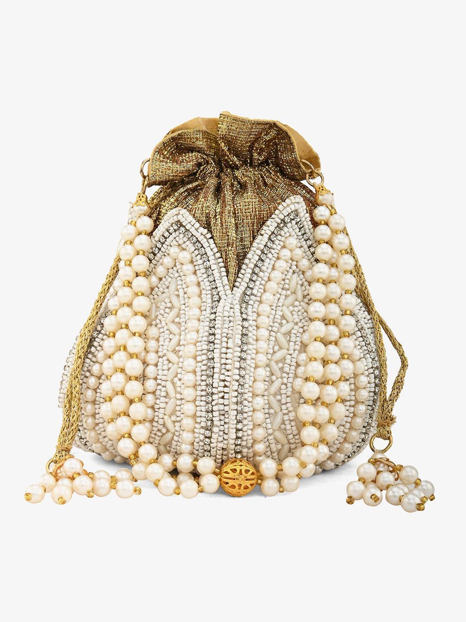 Gaurapakhi Golden Embellished Potli