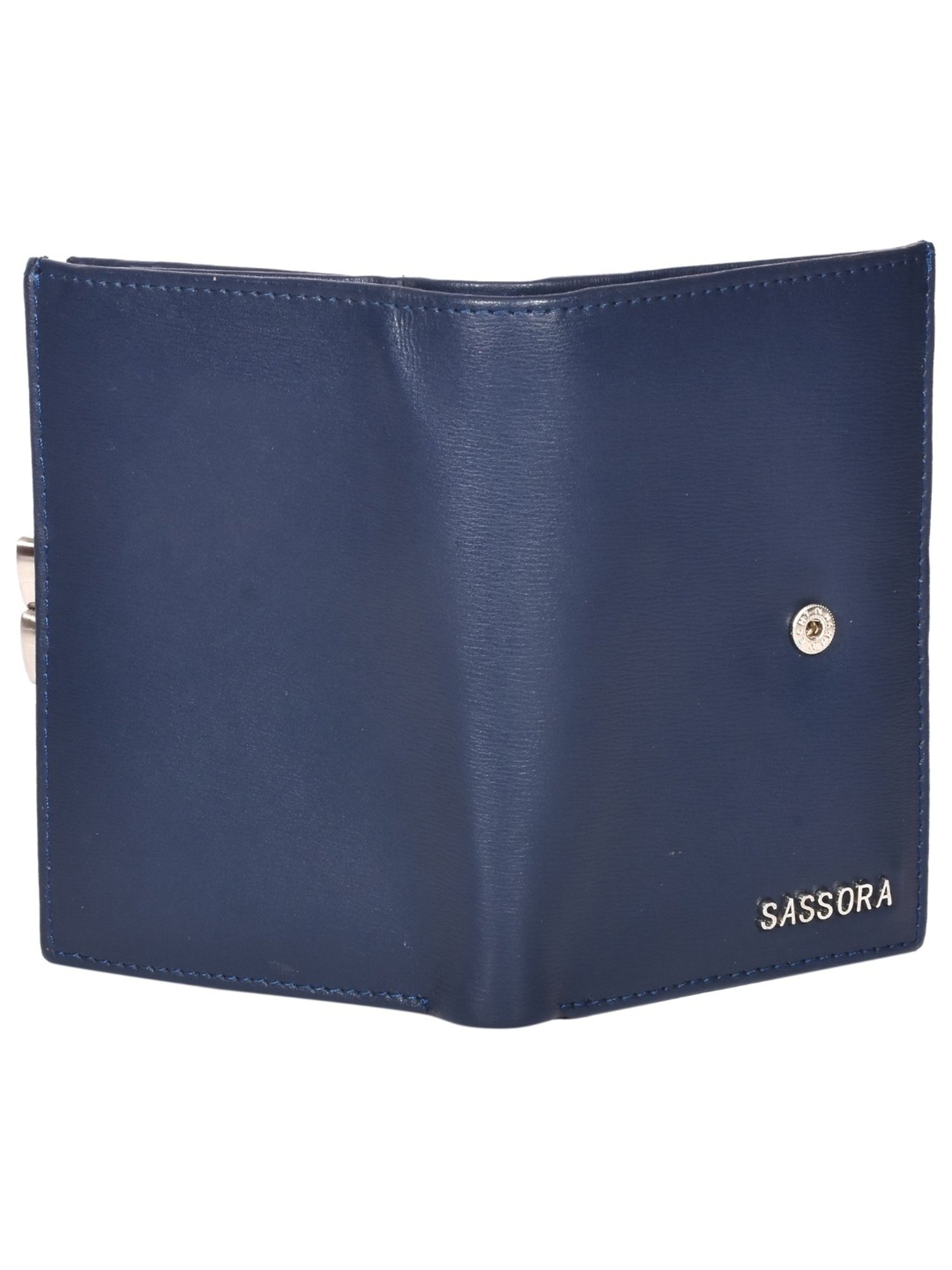 SASSORA IRIS Blue Leather Wallet