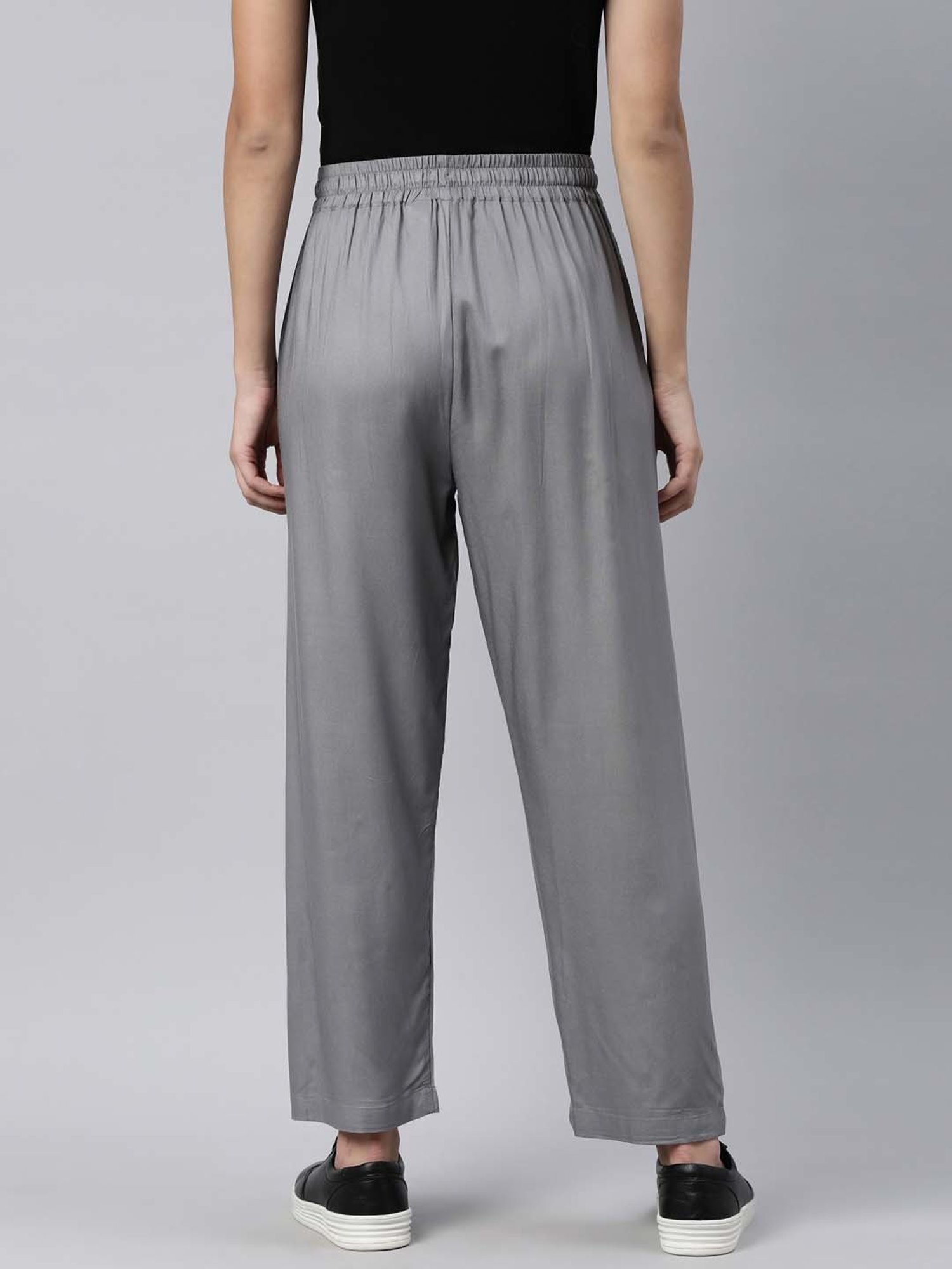 TWIN BIRDS White & Grey Regular Fit Pants - Set Of 2