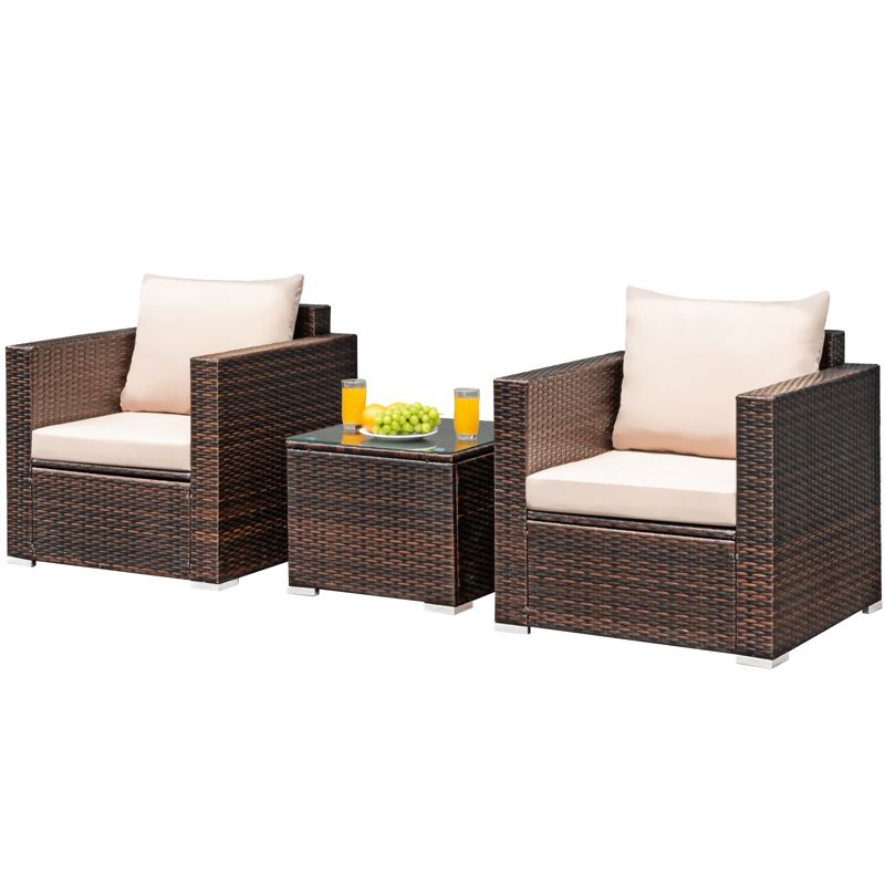 7pc Studio Shine Collection Patio Conversation Set with Sofa, 4 Armchairs & 2 Tables - W Unlimited