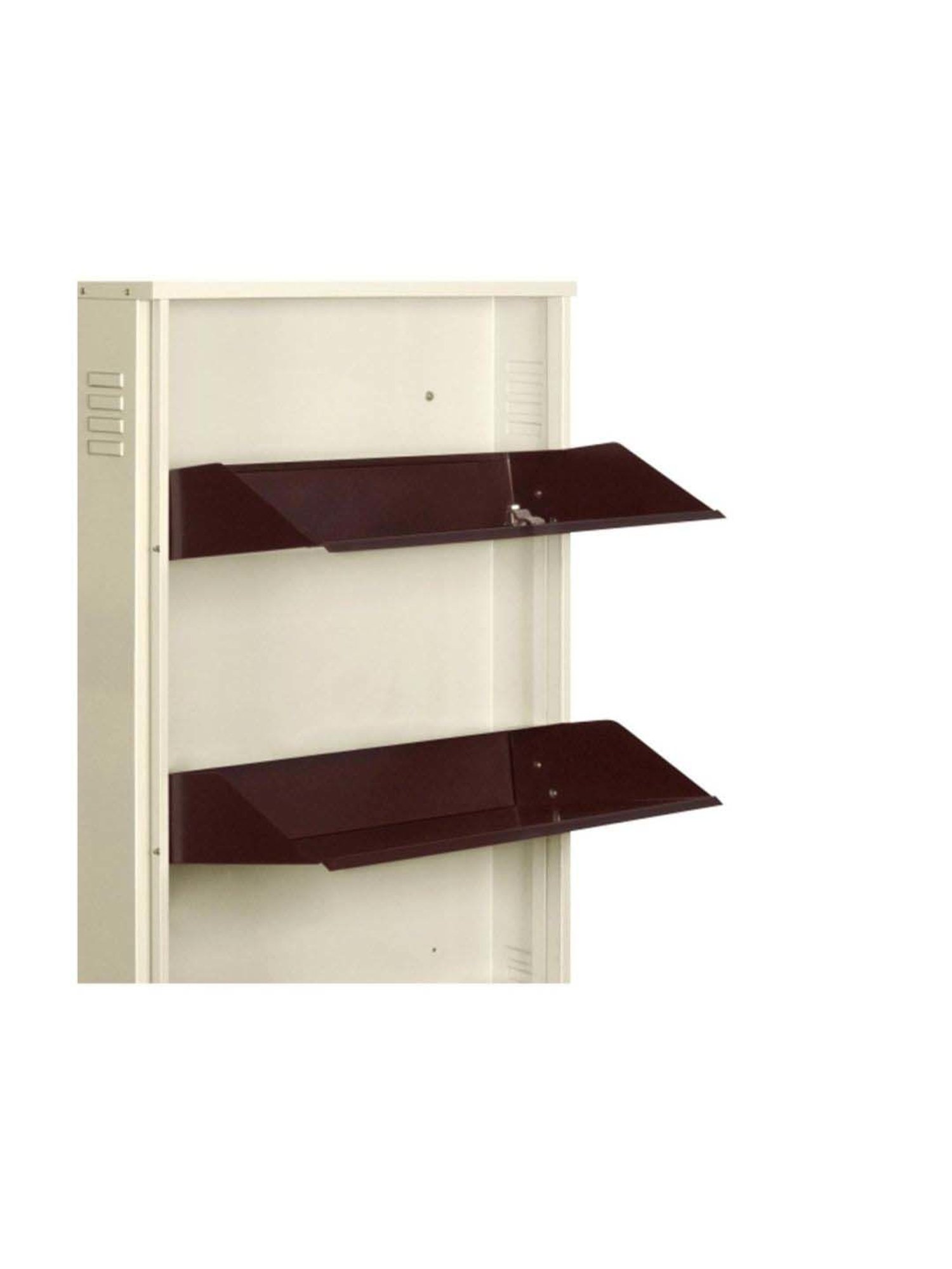 Delite Kom Metal Shoe Rack - 20" 5 Shelf, Ivory Coffee, PowderCoat, Wall Mount, DIY