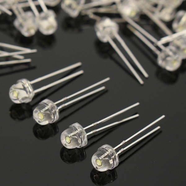 300pcs F5 5mm White Bright Diode Straw Hat Super Light LED Assortment Kit