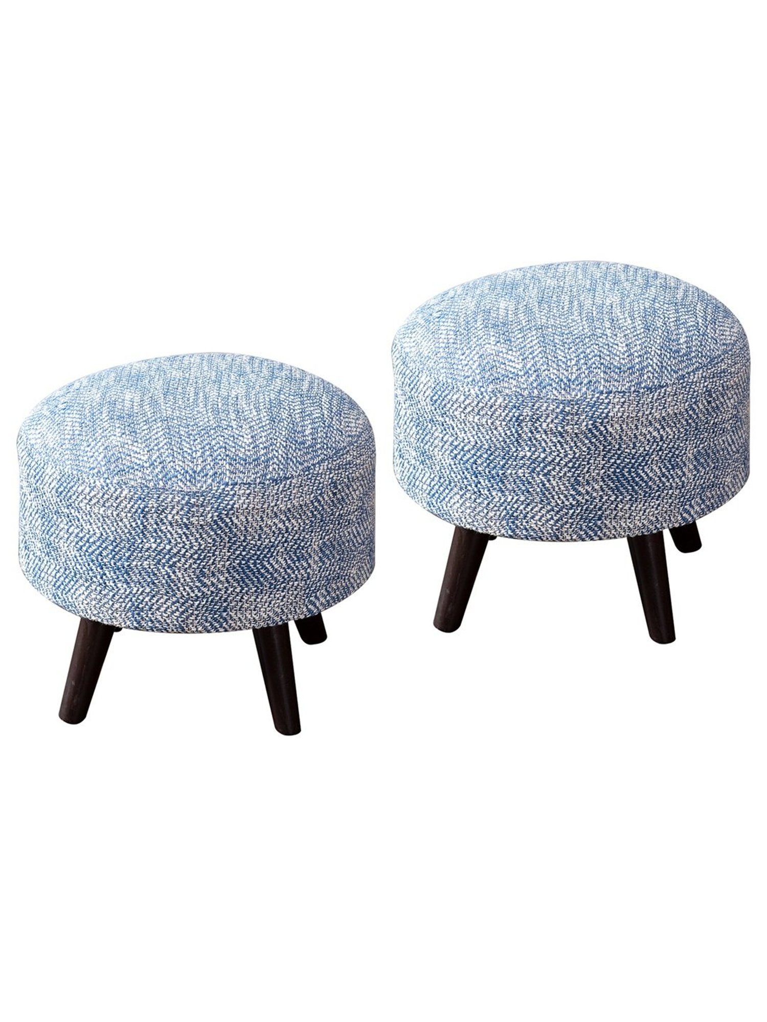 Chumbak Spring Marigold Floral Green Mango Wood Modern Trunk Storage Ottoman