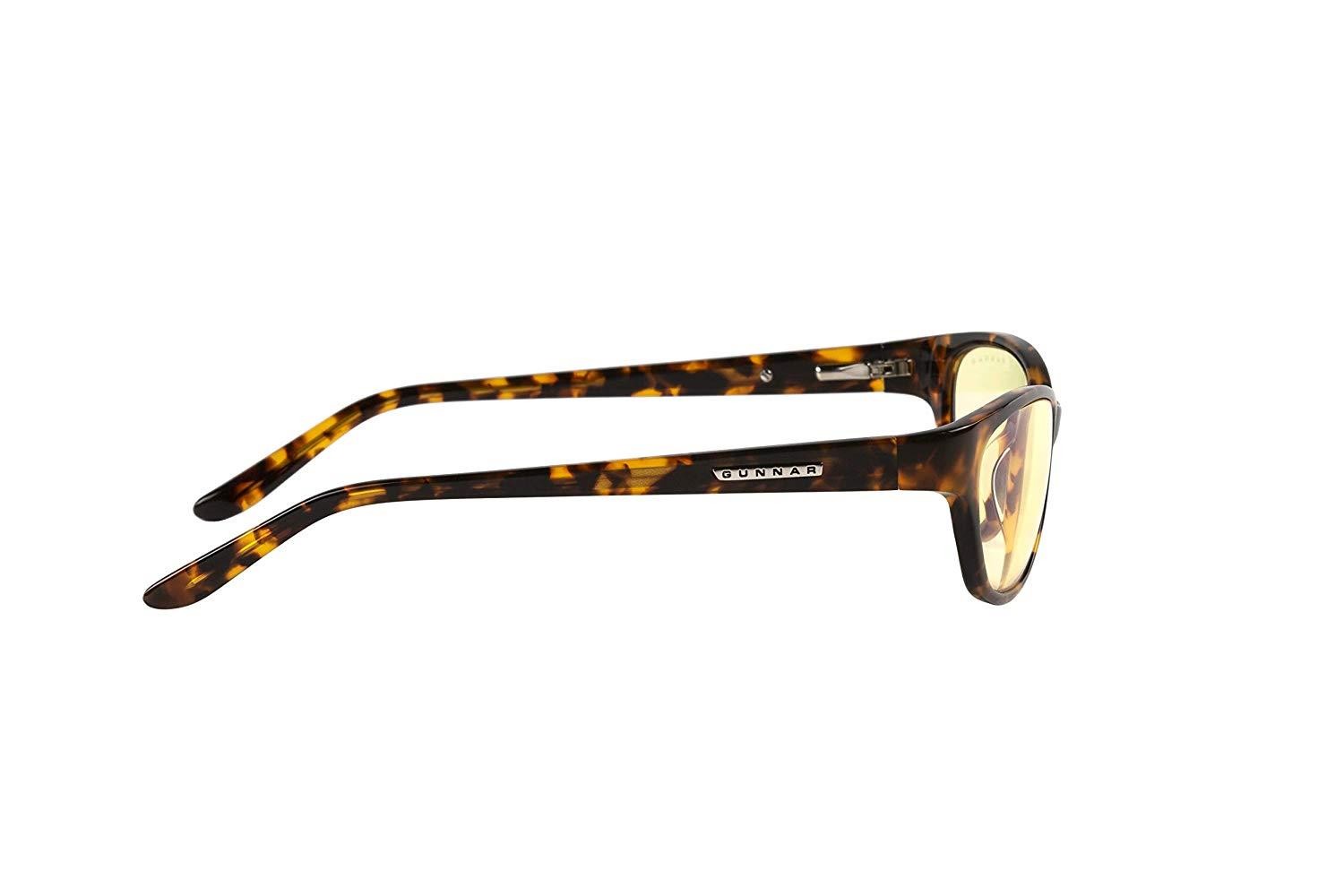 GUNNAR Gaming and Computer Eyewear/Jewel, Amber Tint - Patented Lens, Reduce Digital Eye Strain, Block 65% of Harmful Blue Light
