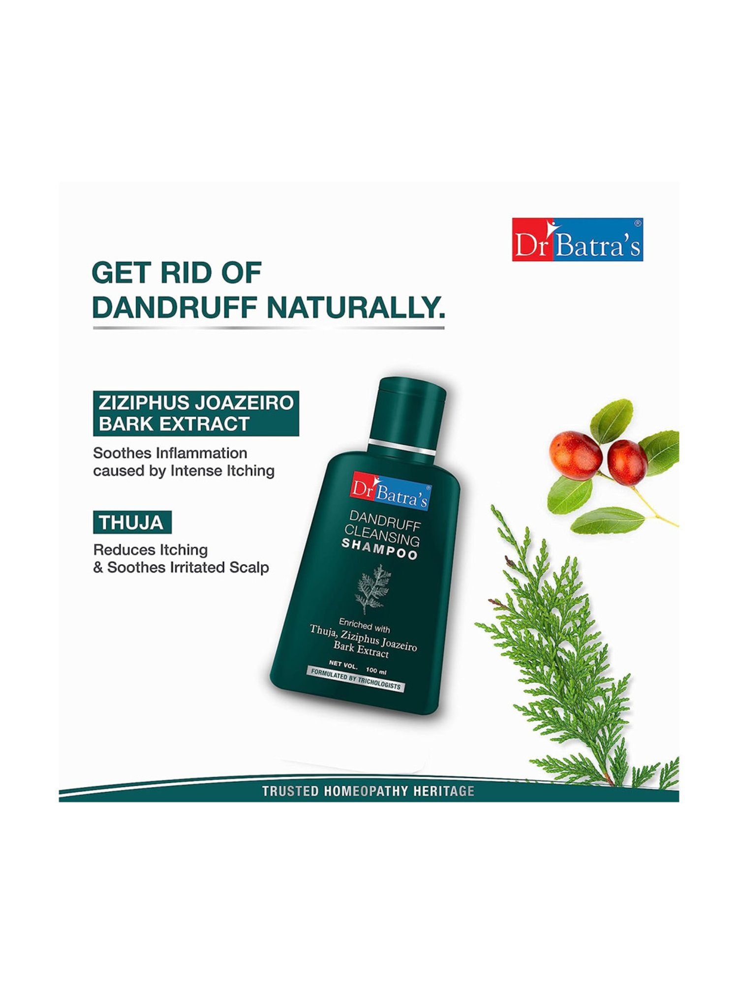 Dr. Batra's Dandruff Cleansing Shampoo - Pack of 4