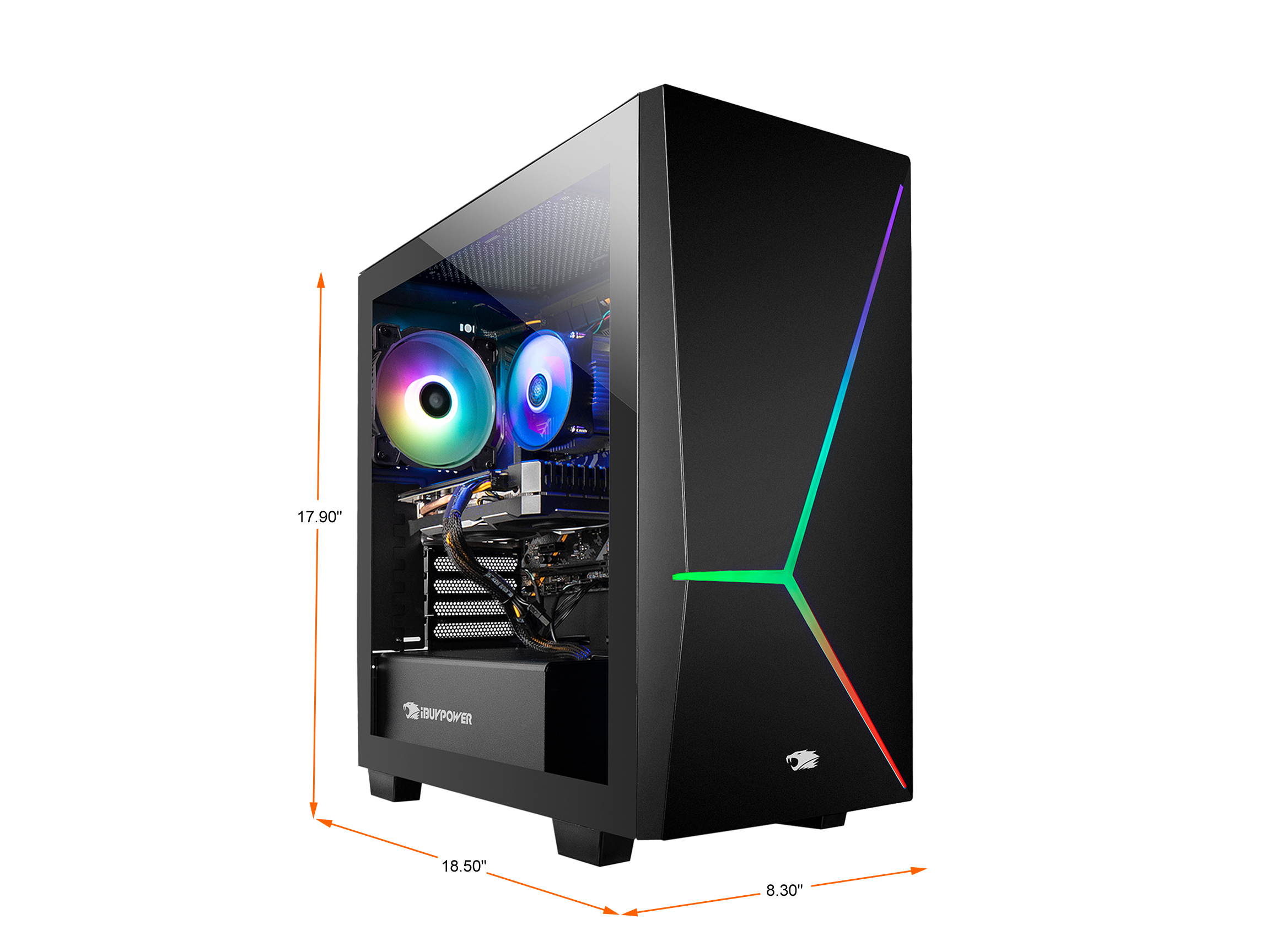 iBUYPOWER Slate 4 163A - AMD Ryzen 5 3600 - Radeon RX 580 - 16 GB DDR4 - 1 TB HDD - 240 GB SATA SSD - Windows 10 Home - Gaming Desktop