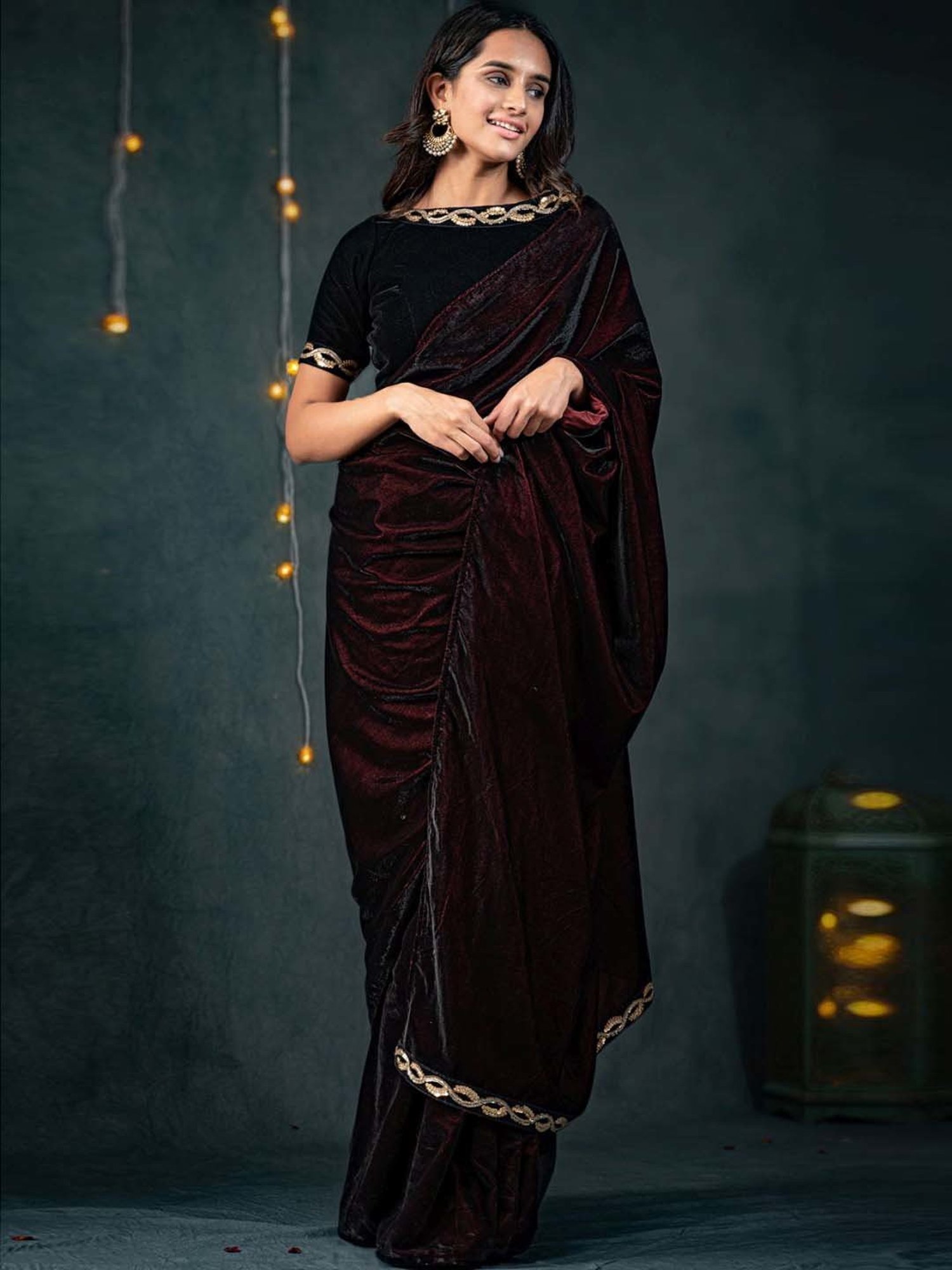 Swtantra Black Embellished Readymade Blouse