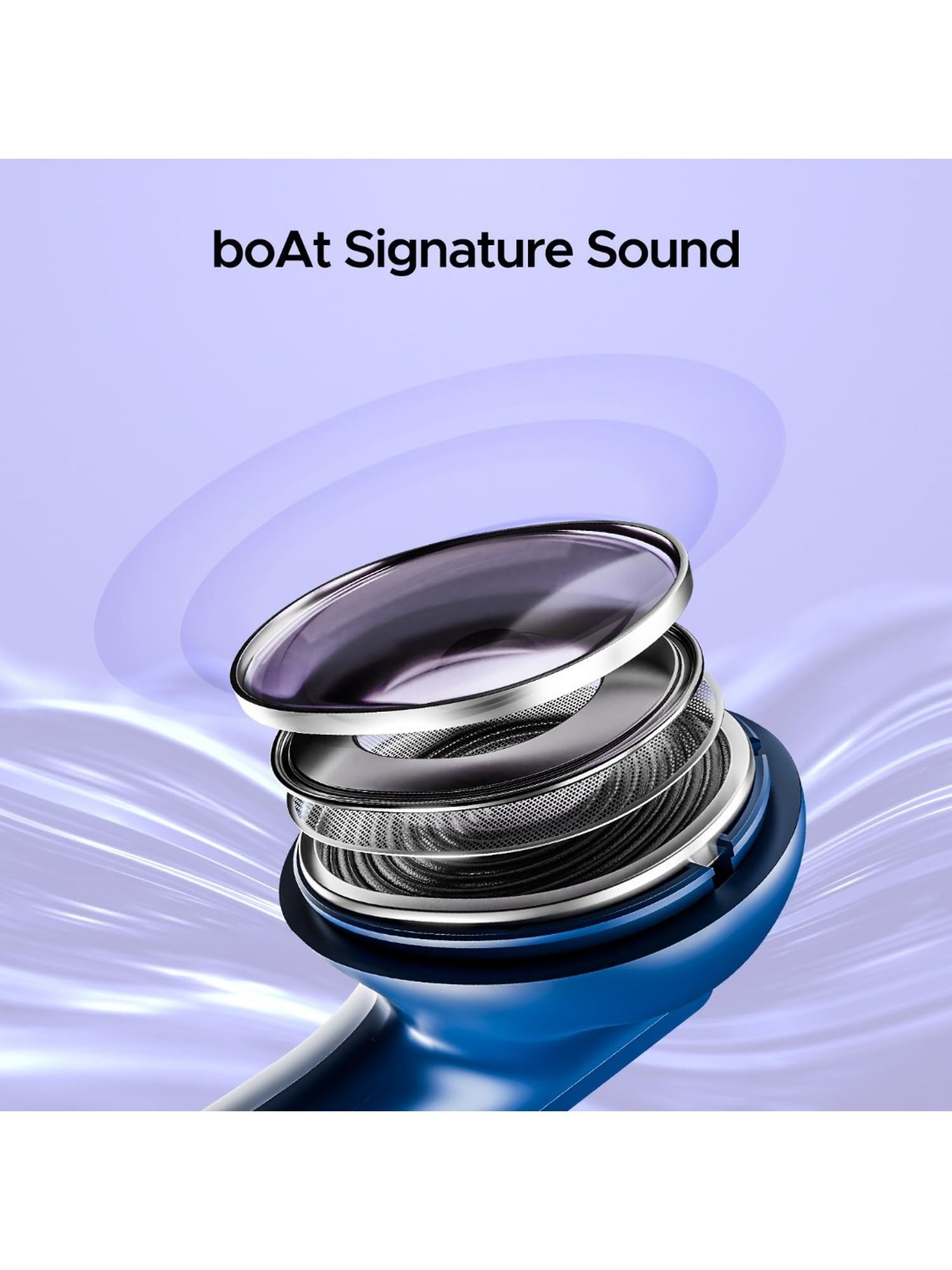 Boat Airdopes 91 Bluetooth Earbuds with Dual Mics, 45 hrs Playtime (Starry Blue, True Wireless)