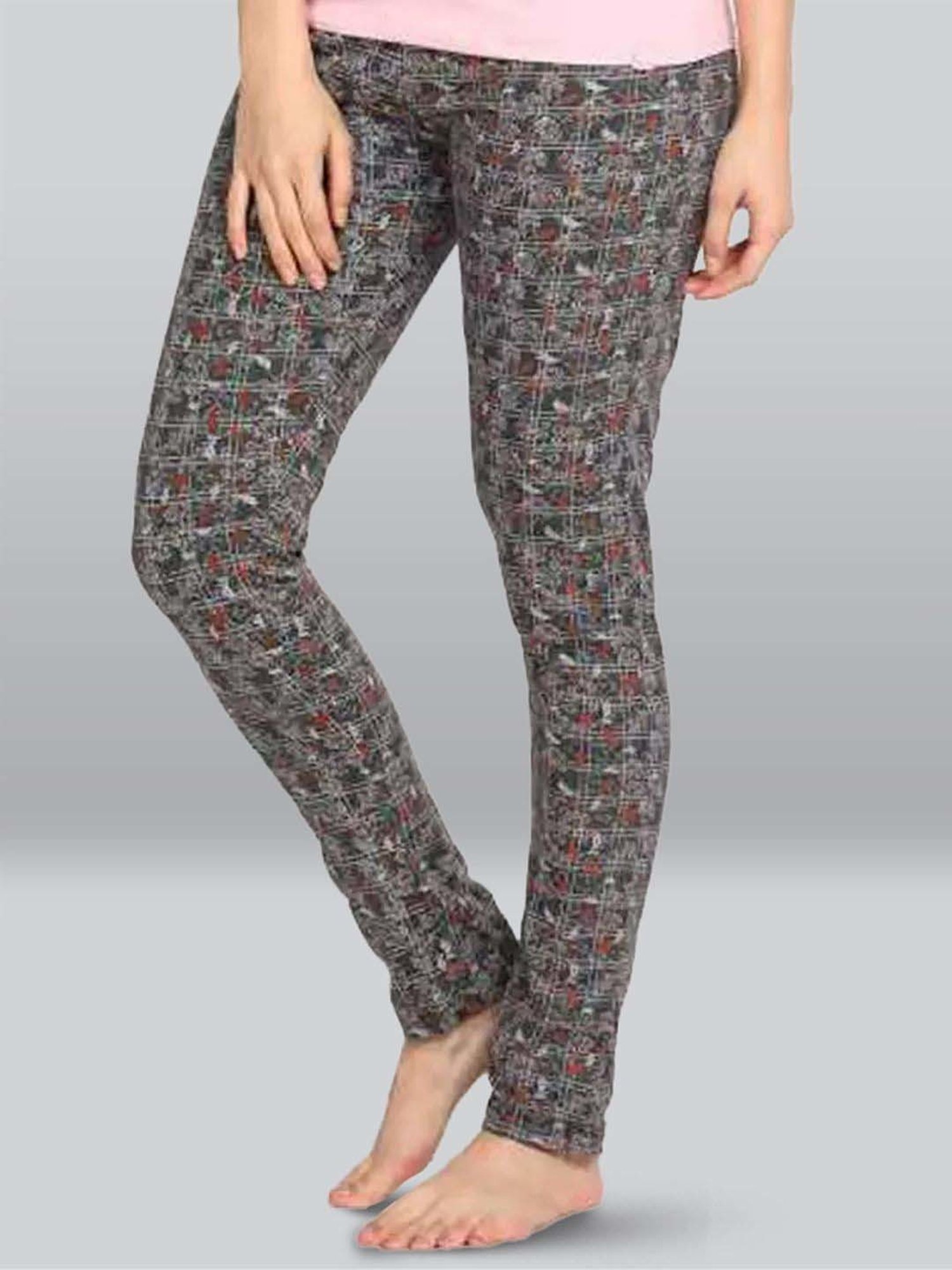 Lyra Ash Grey Printed Pyjamas