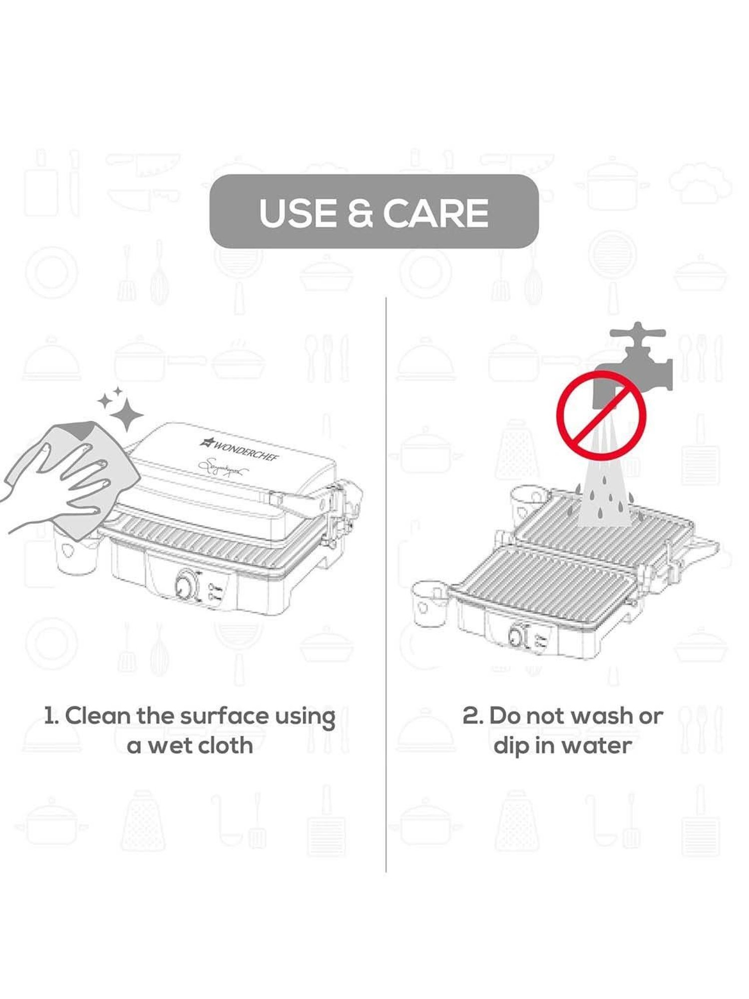 Wonderchef Sanjeev Kapoor Tandoor 3-in-1 Contact Grill & Sandwich Maker (1500W,Black & Silver)