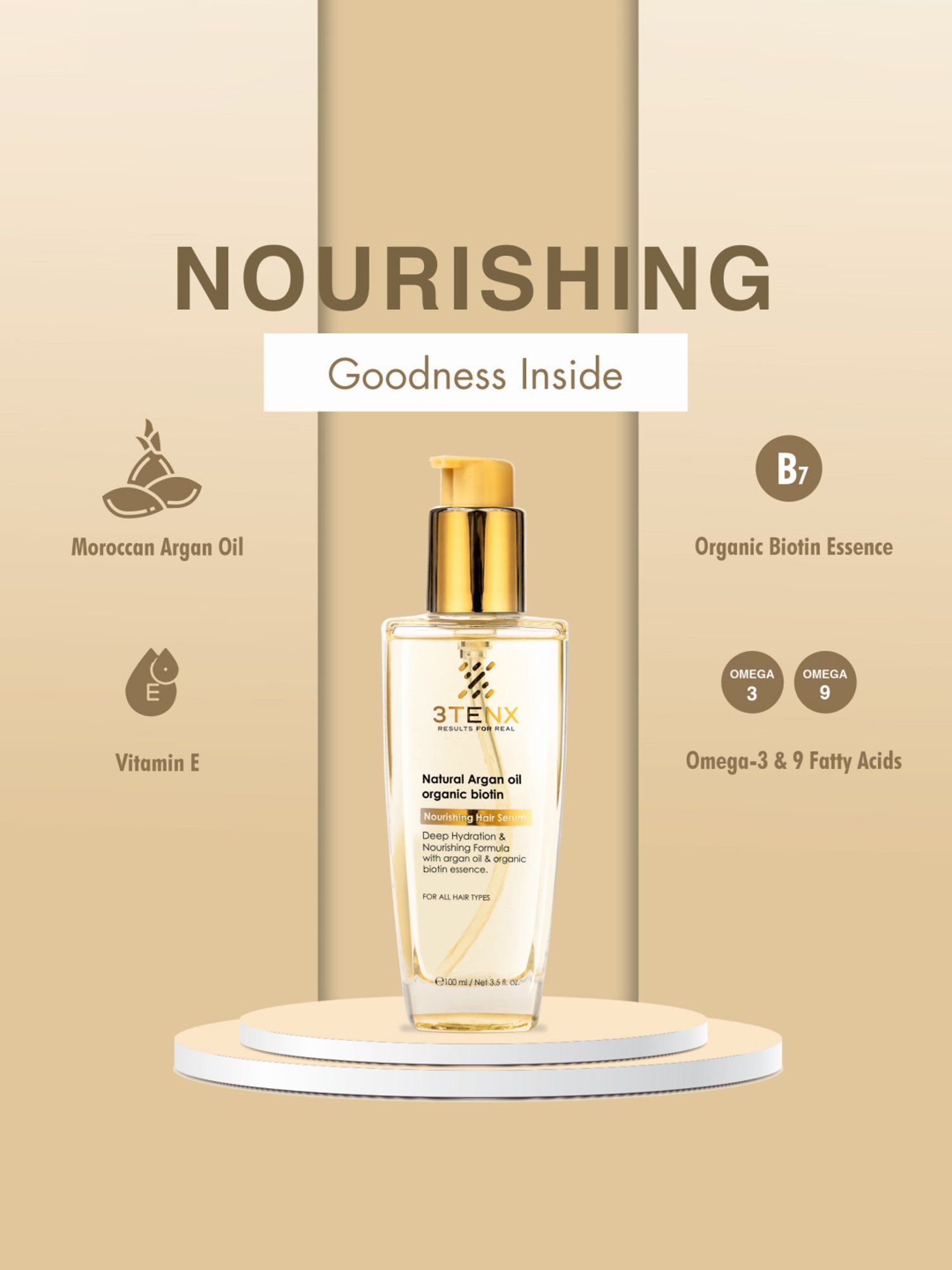 3TENX Nourishing Hair Serum - 100 ml