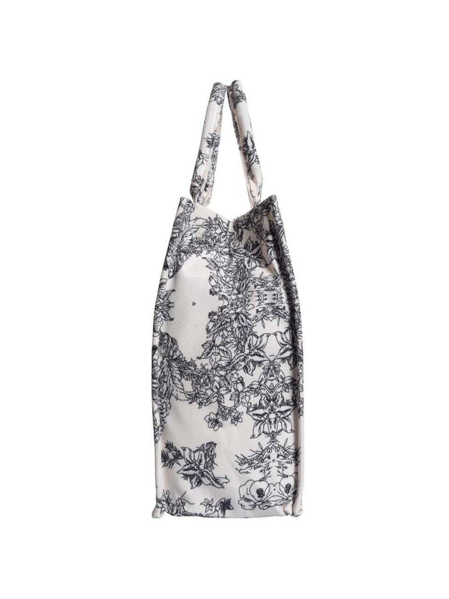Lino Perros White & Black Printed Large Tote Handbag