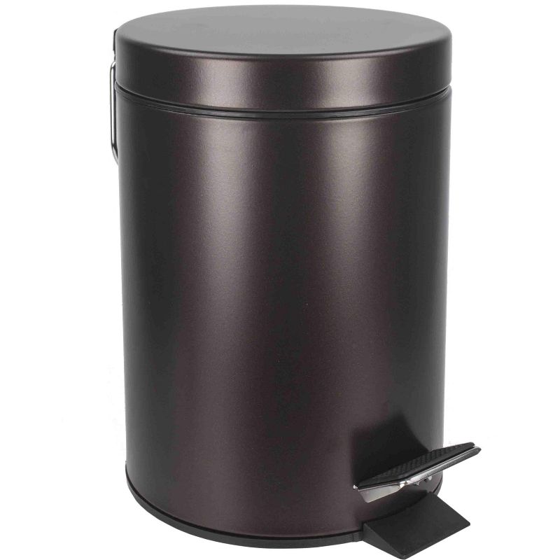 Home Basics 3 Liter Steel Step Waste Bin, Bronze