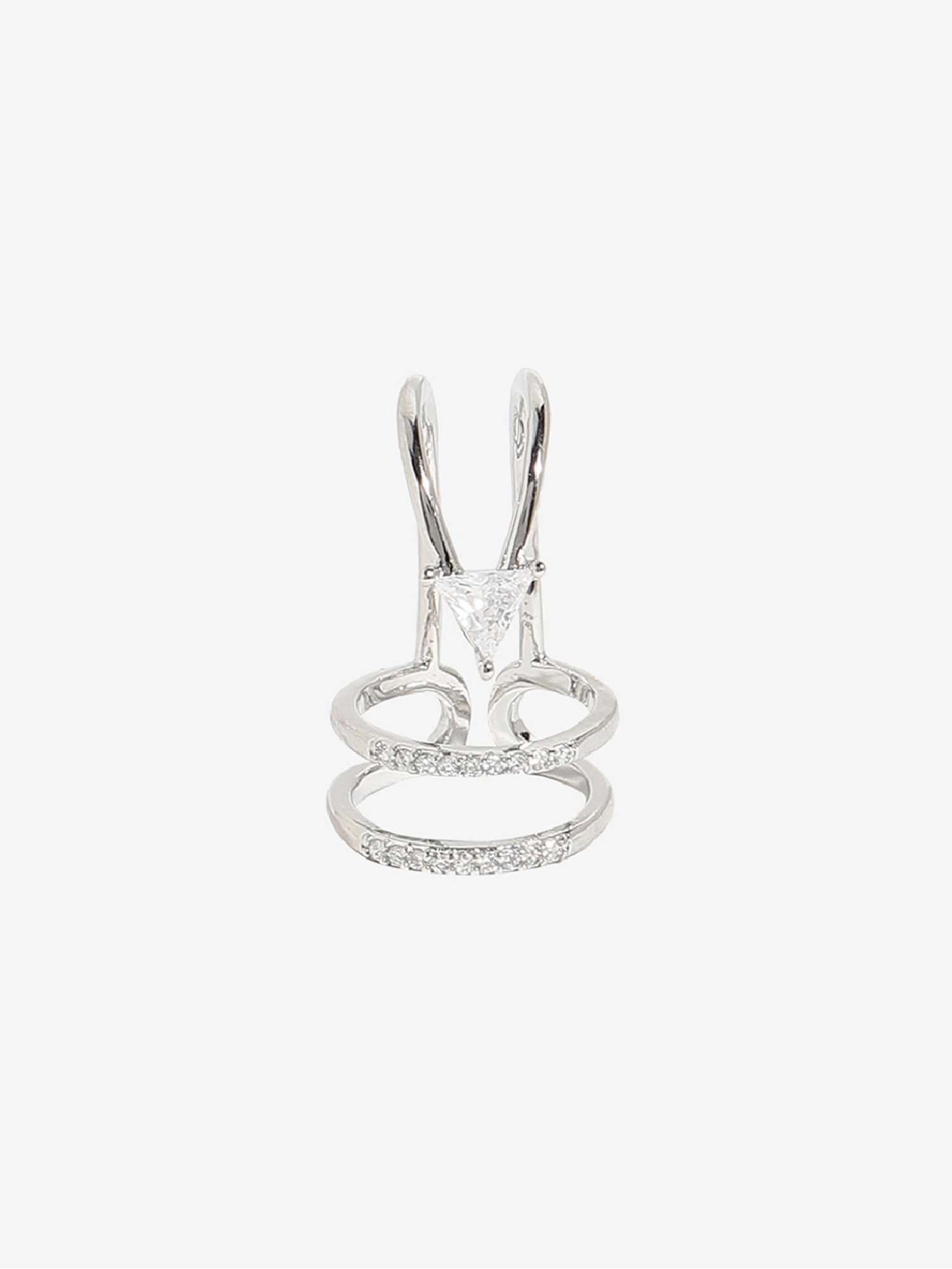Sohi Silver-Plated Statement Ring