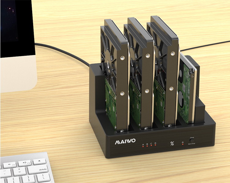 MAIWO K3094A Hard Disk Base 3.5/2.5 Inch Usb3.0 External Serial Port Mechanical/Solid State Hard Disk Box Hard Disk Duplicator