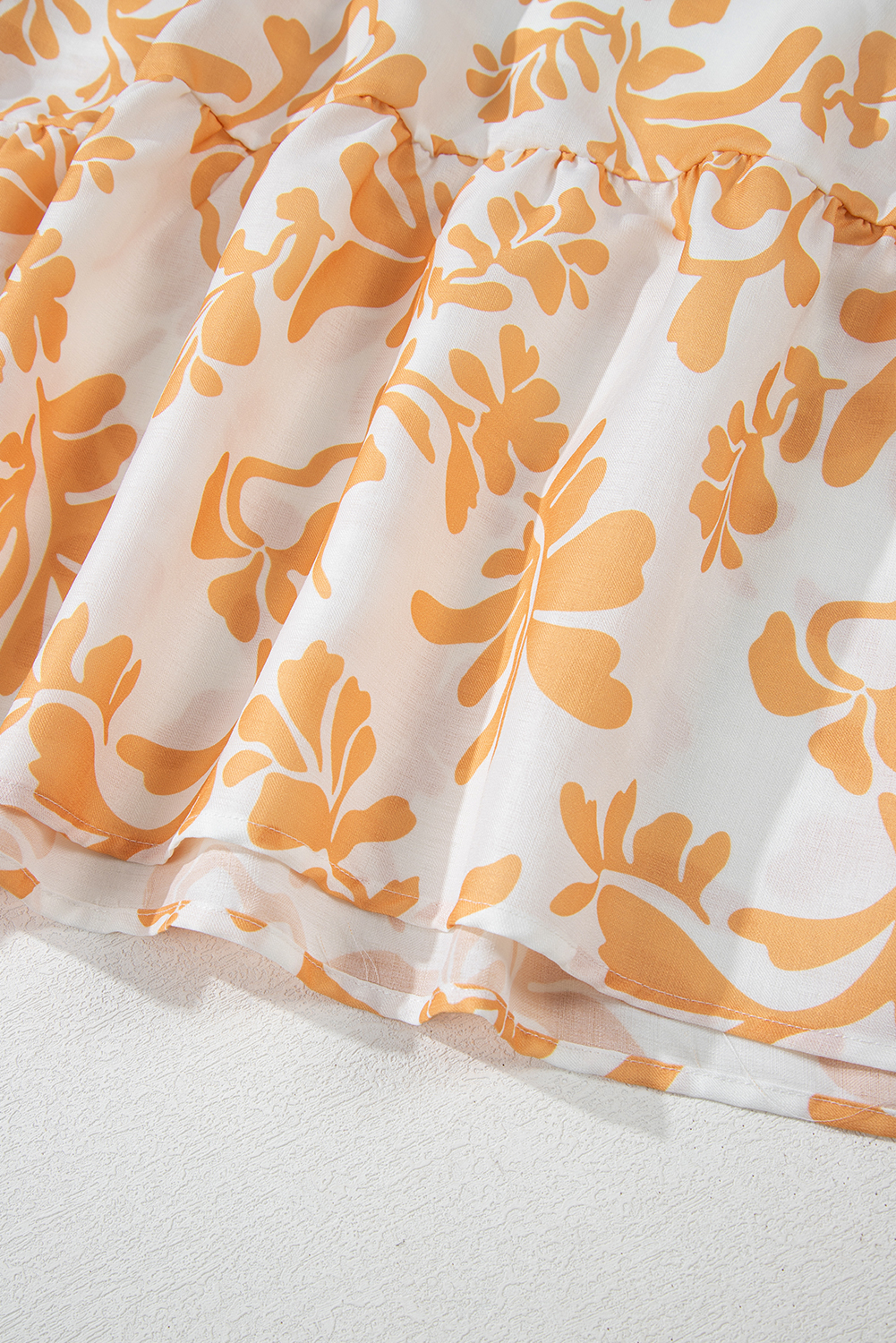 Black Leopard Patchwork Split Neck Ruffle Plus Size Dress