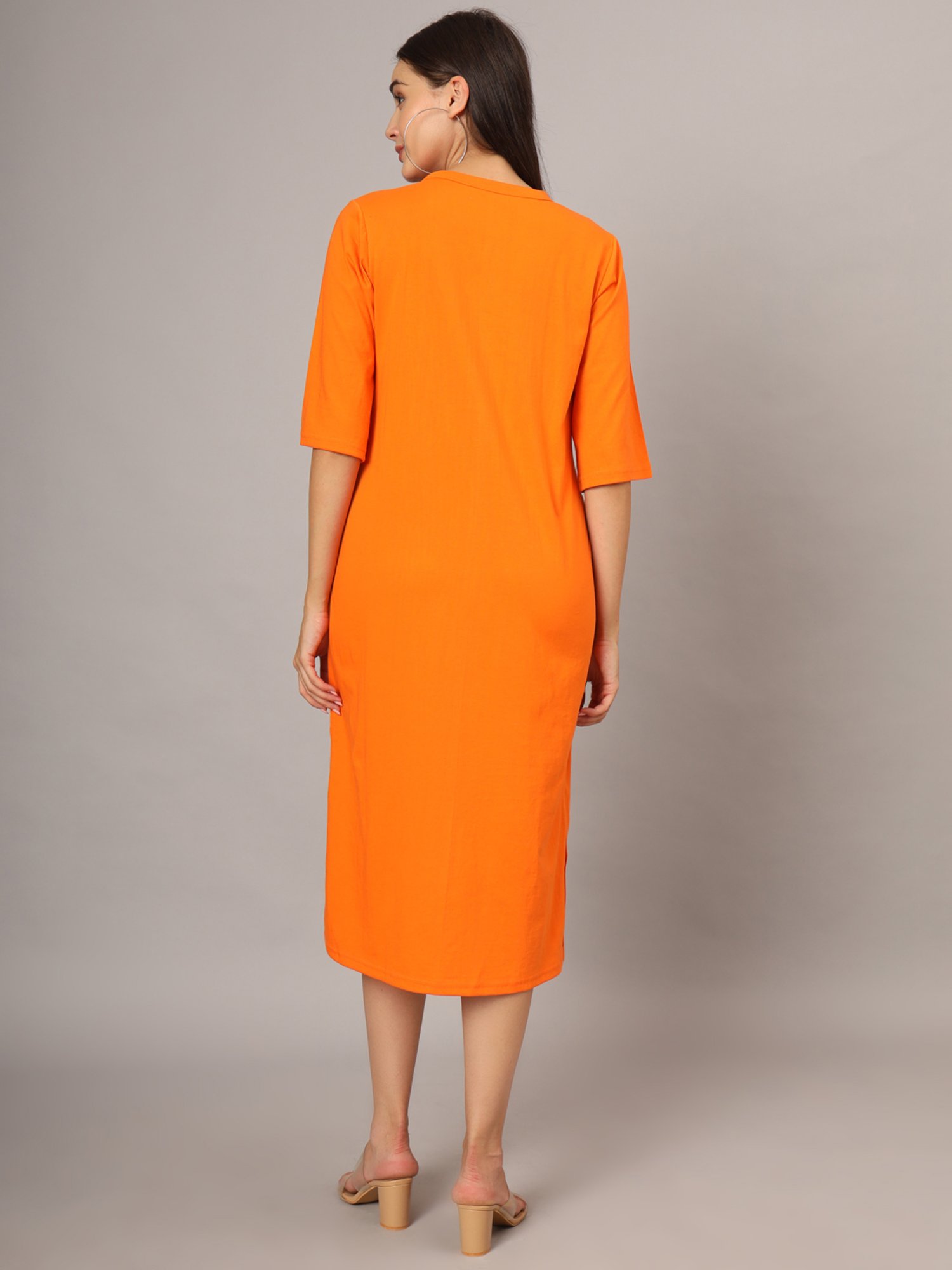 BRINNS Orange Midi Dress