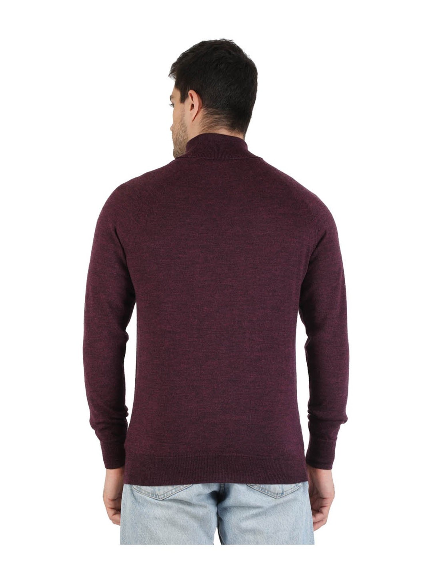 Duke Wine Self Striped Sweater