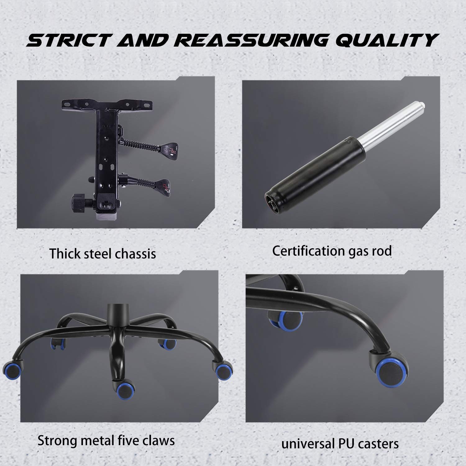 Gaming Chair, Racing Style Computer Desk Chair Padded Armrests Ergonomic Lumbar Support Adjustable Height