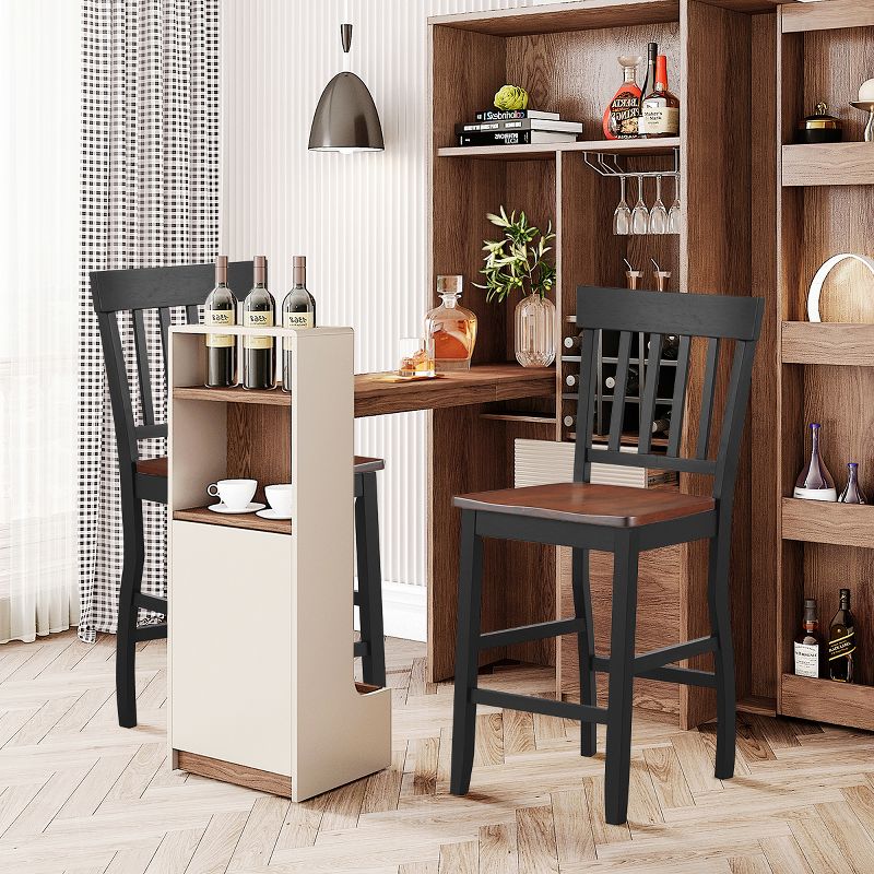 Ladder Barstool Seat Black - Riverstone Furniture Collection