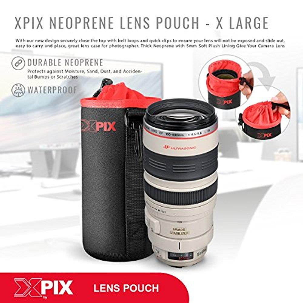 Sigma 100-400mm f/5-6.3 DG OS HSM Contemporary Lens for Nikon F with Xpix Sturdy Tripod, Camera Cleaning Kit, & Deluxe Photo Bundle