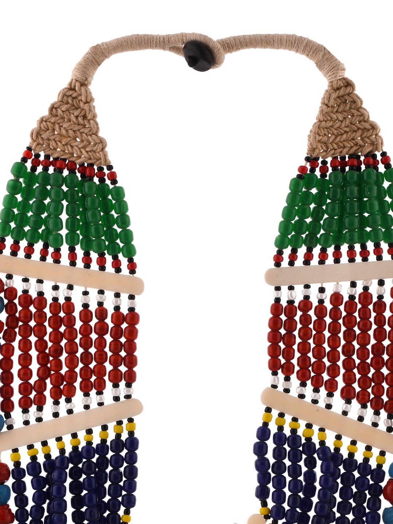 Imli Street Multicolor Vintage Naga Beaded Tribal Necklace