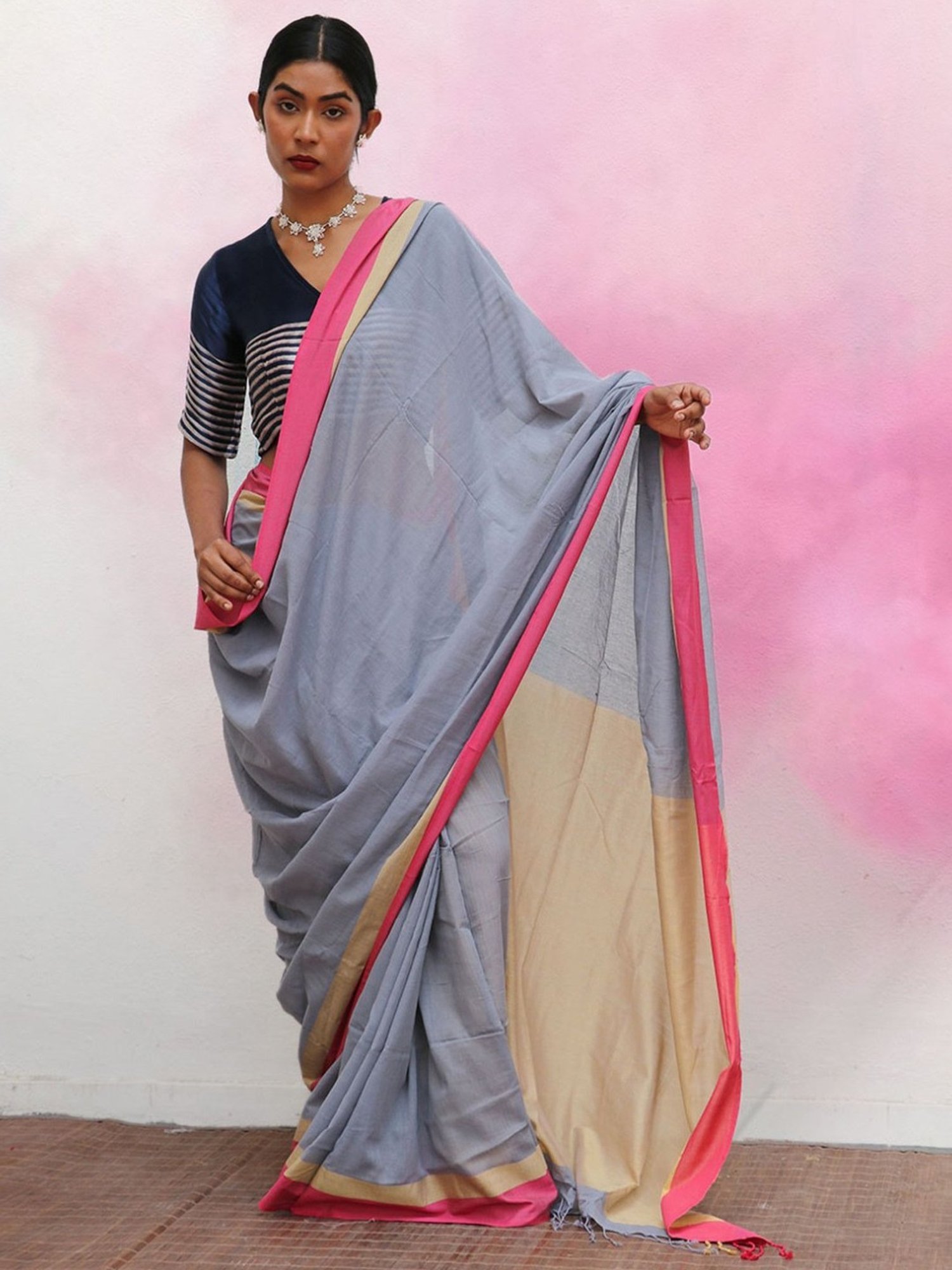 Chidiyaa Multicolor Holika Fiza Handwoven Cotton Saree