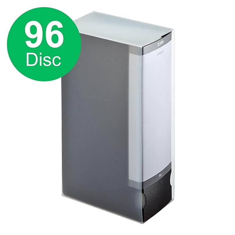 Japan Brand) 64 Large Capacity File CD Case, Portable DVD/VCD Storage, Polypropylene Protective Blu-ray Wallet, Binder, Holder, Booklet with Customizable Index for Car, Home, Office (Black)