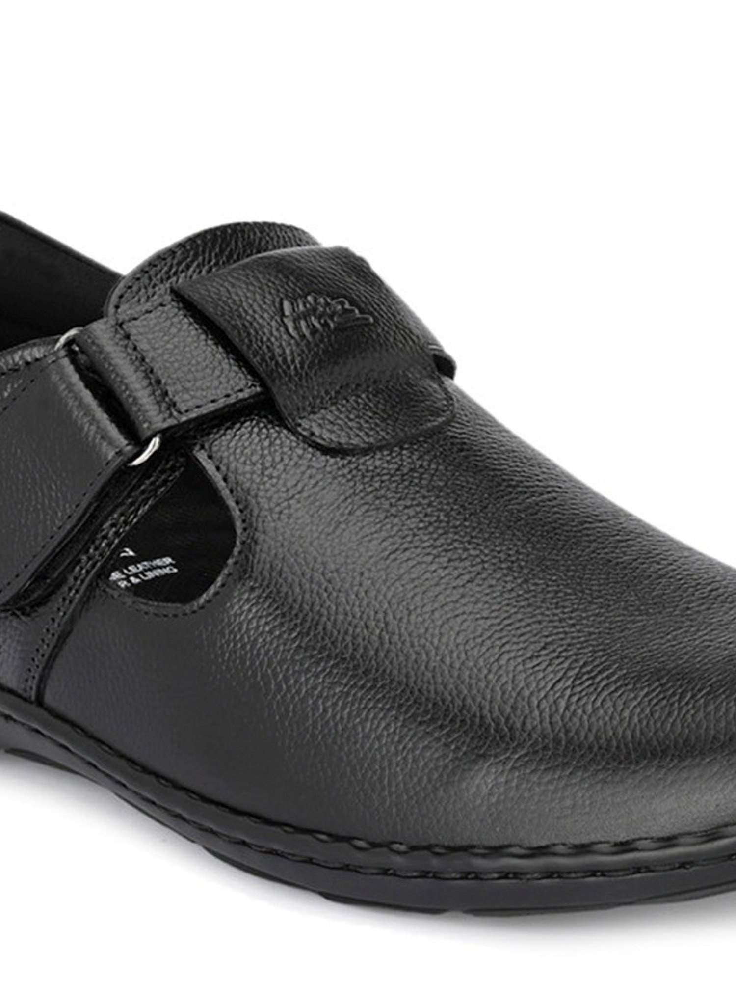 Hitz Men's Black Fisherman Sandals