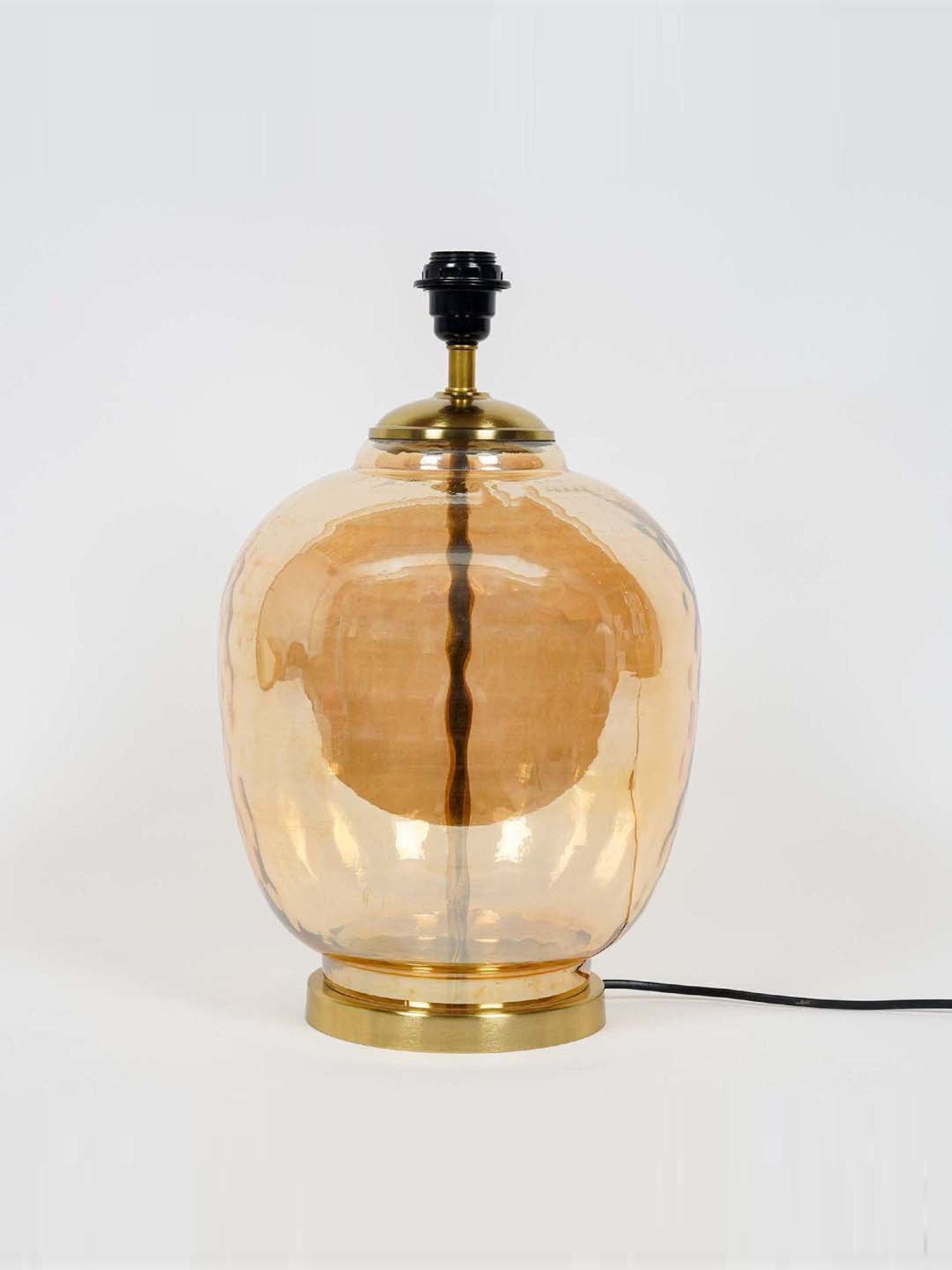 Kapoor Lamp Shades Shine Brass Metal Secret Large Tabel Lamp With Cotton Shade