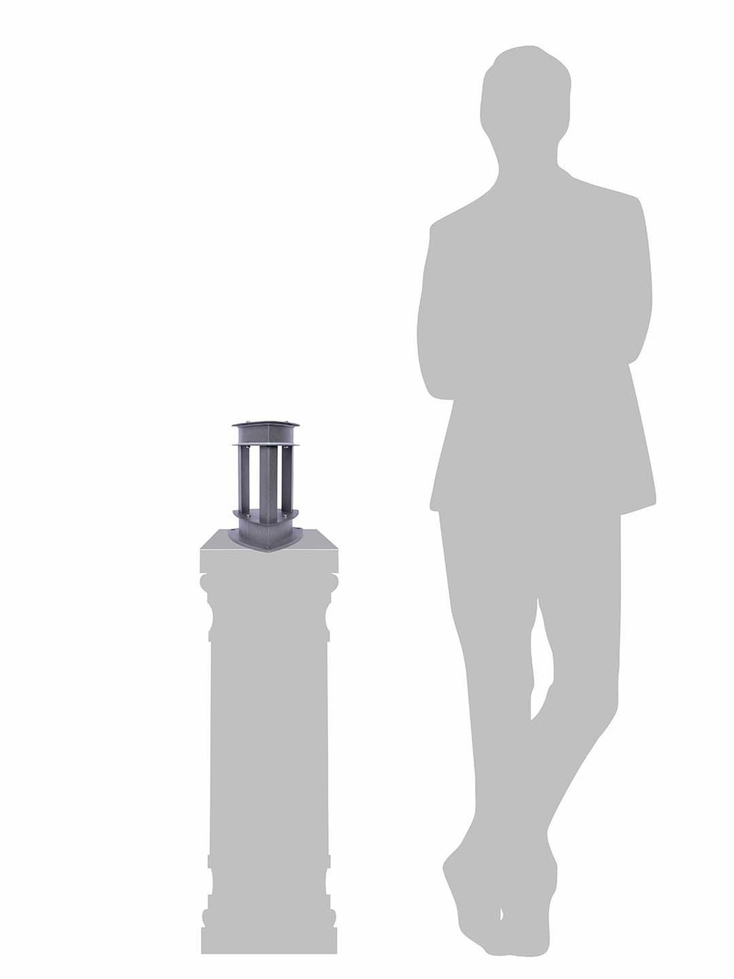 Fos Lighting Reuleaux Triangle Outdoor Gate Light with Warm White LED