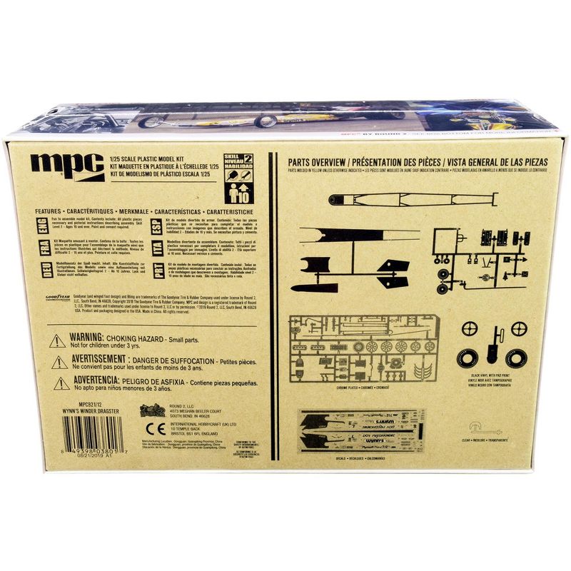 Skill 2 Model Kit Don "Snake" Prudhomme Wynn's Winder TFD Dragster "Legends of the Quarter Mile" 1/25 Scale Model by MPC