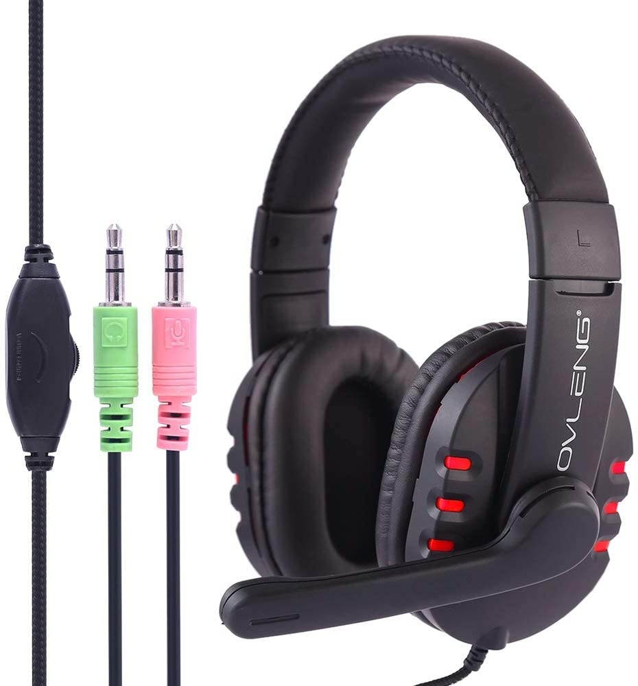 axGear 3.5mm Stereo Computer Gaming Headset Headphone with Microphone for PC